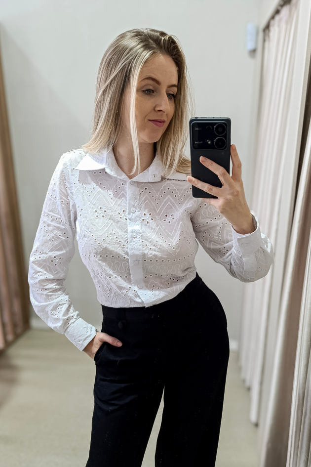Camisa Feminina Laise Algodão Audere Branca